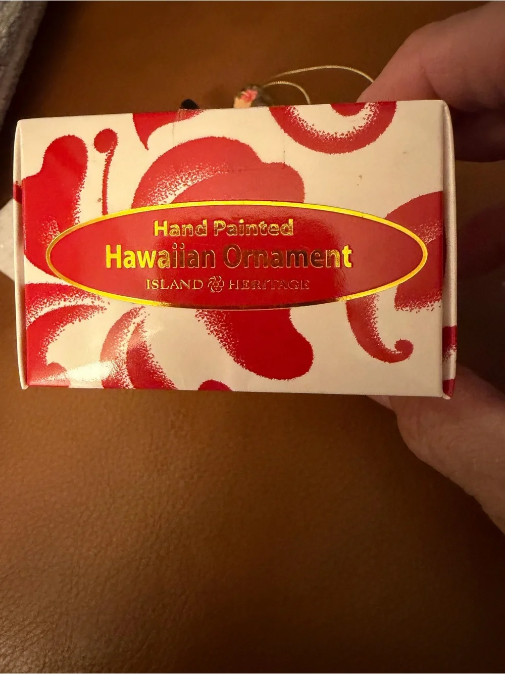 Island Heritage Hawaiian Ornament Girl Red Dress